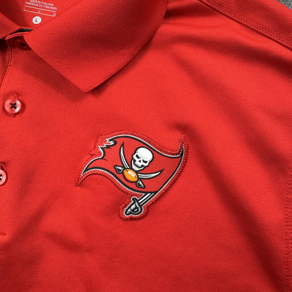Nike Polo Shirt Mens Large Red Tampa Bay Buccaneers NFL Dri-FIT Training 657574 - Picture 2 of 10